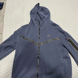 blue nike tech fleece TOP ONLY